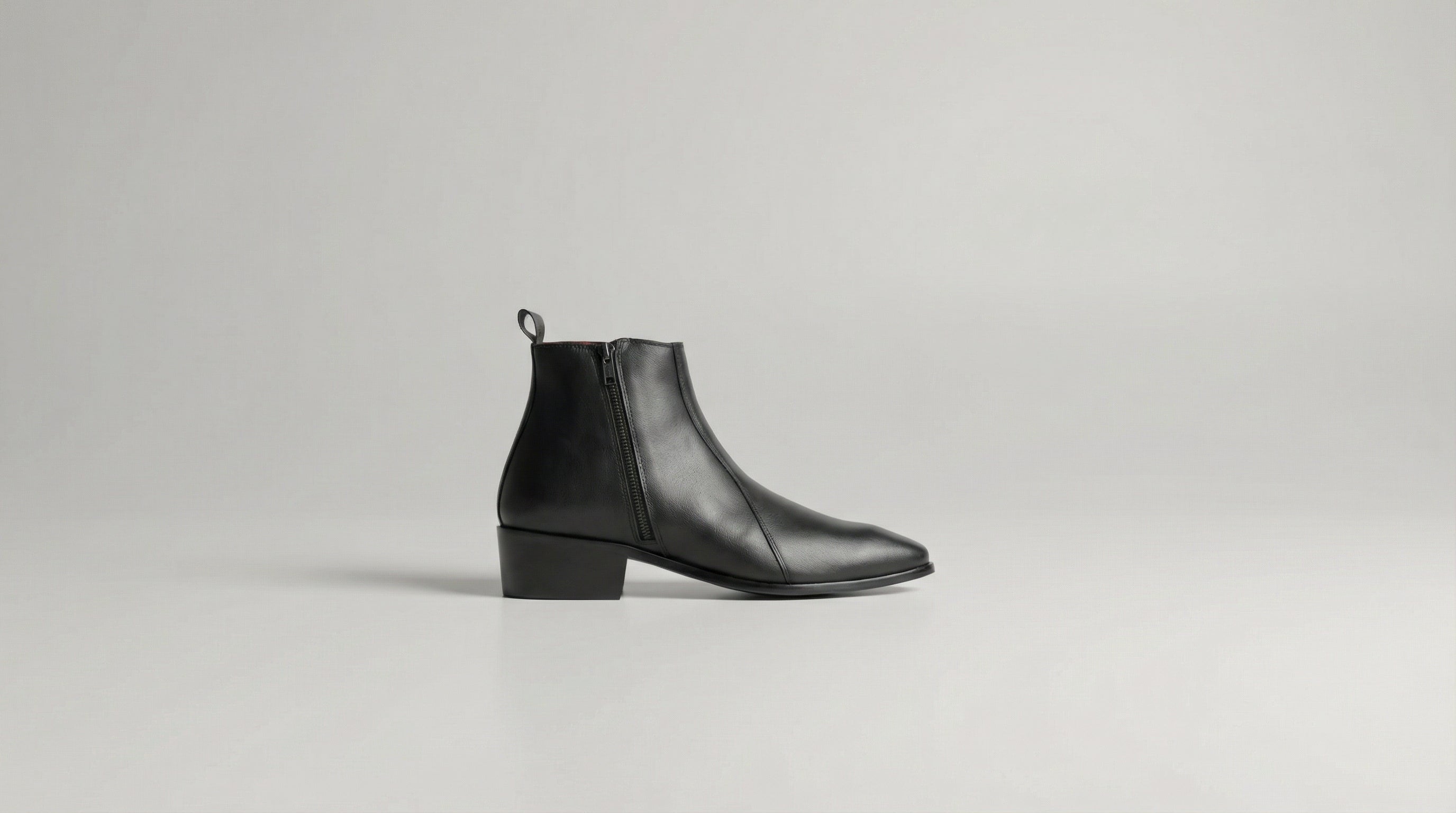 Black Leather Chelsea boot