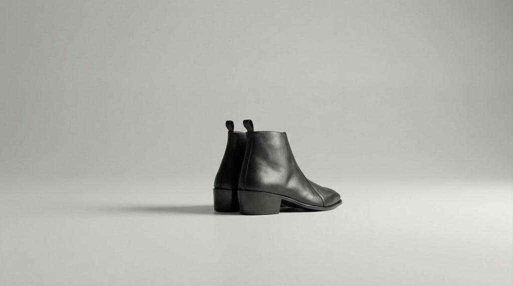 Black Leather Chelsea boot