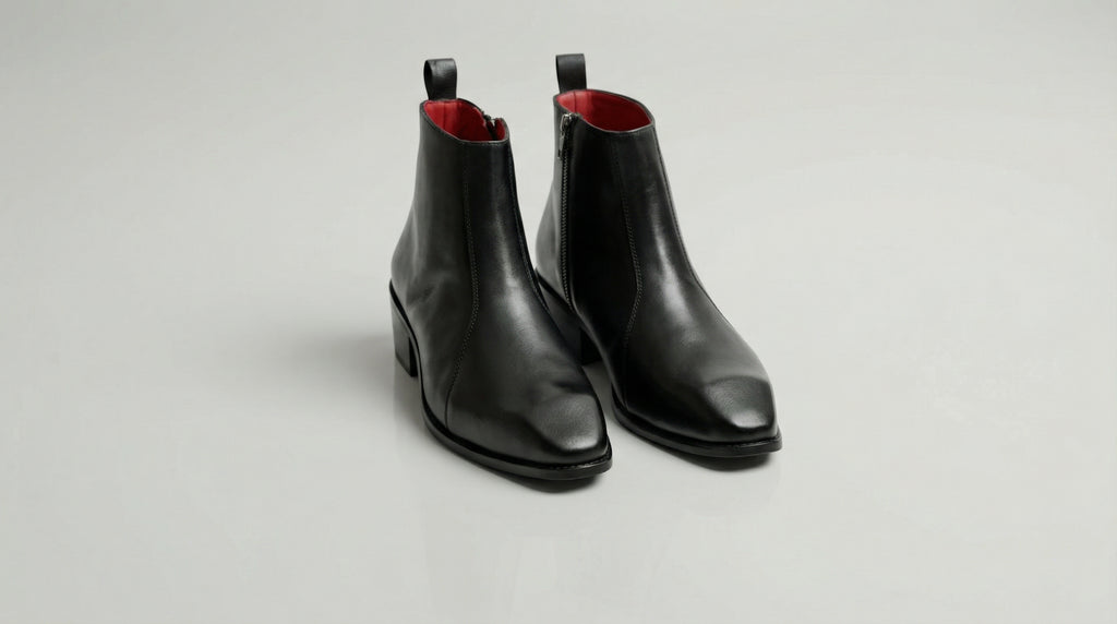 Black Leather Chelsea boot