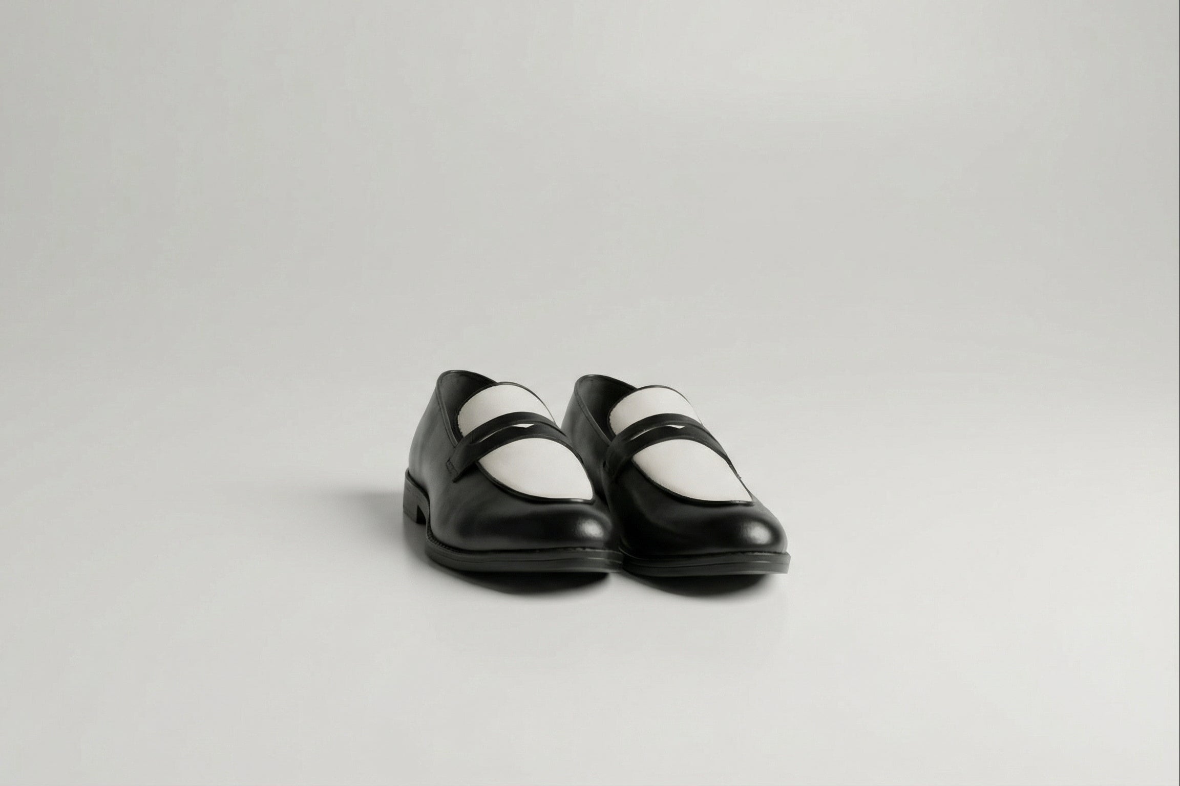 Bicolor Penny Loafer- Black