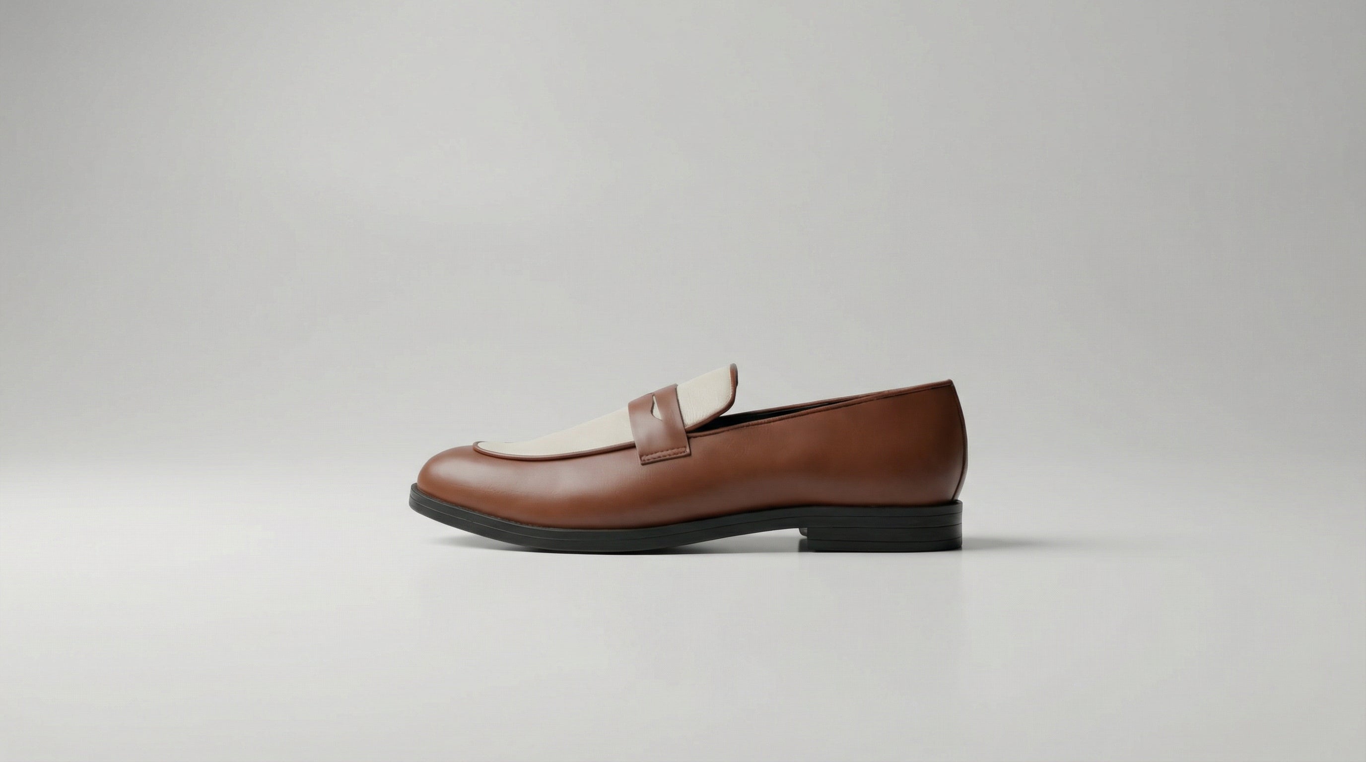 Bicolor Penny Loafer- Tan