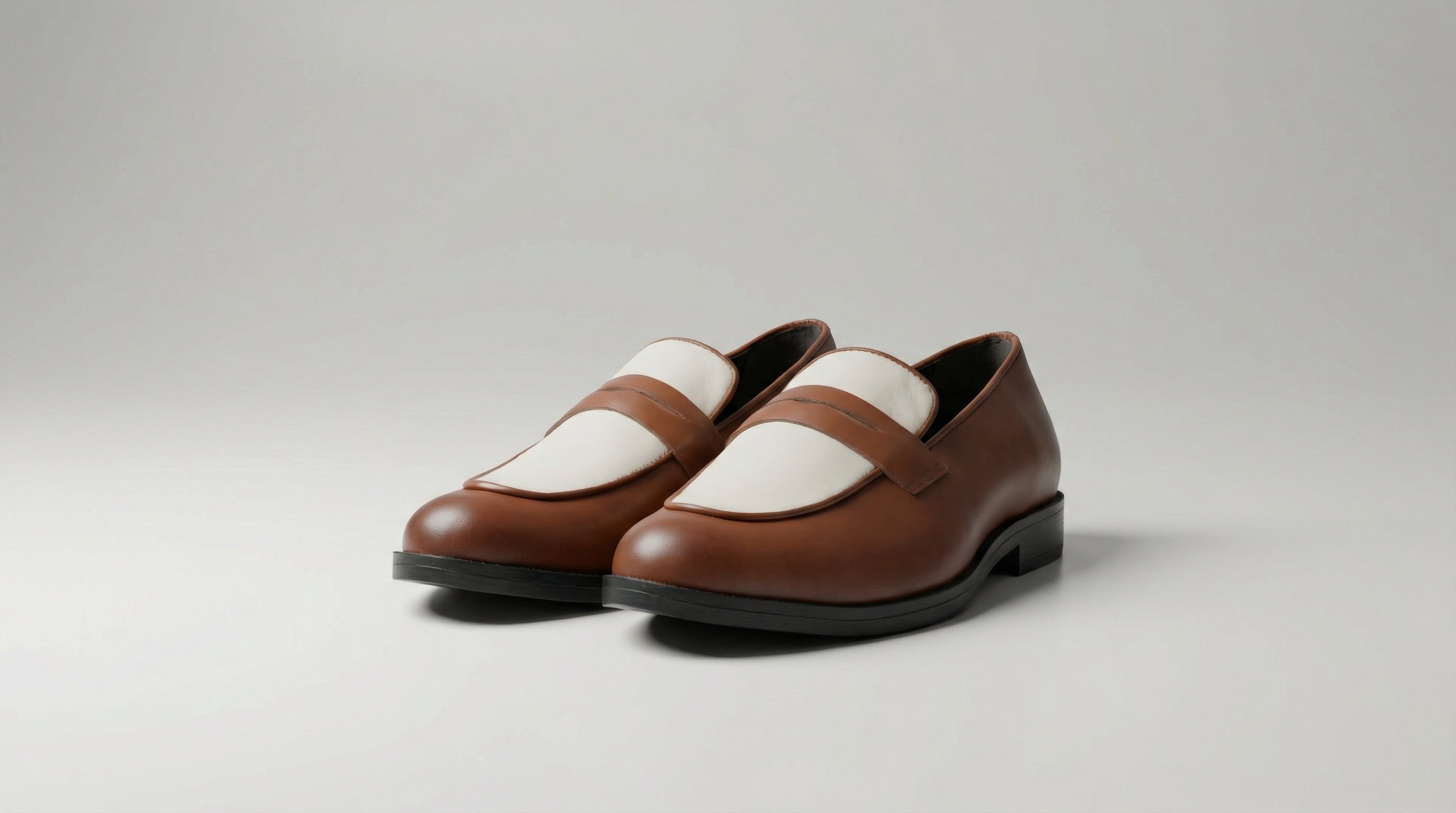 Bicolor Penny Loafer- Tan