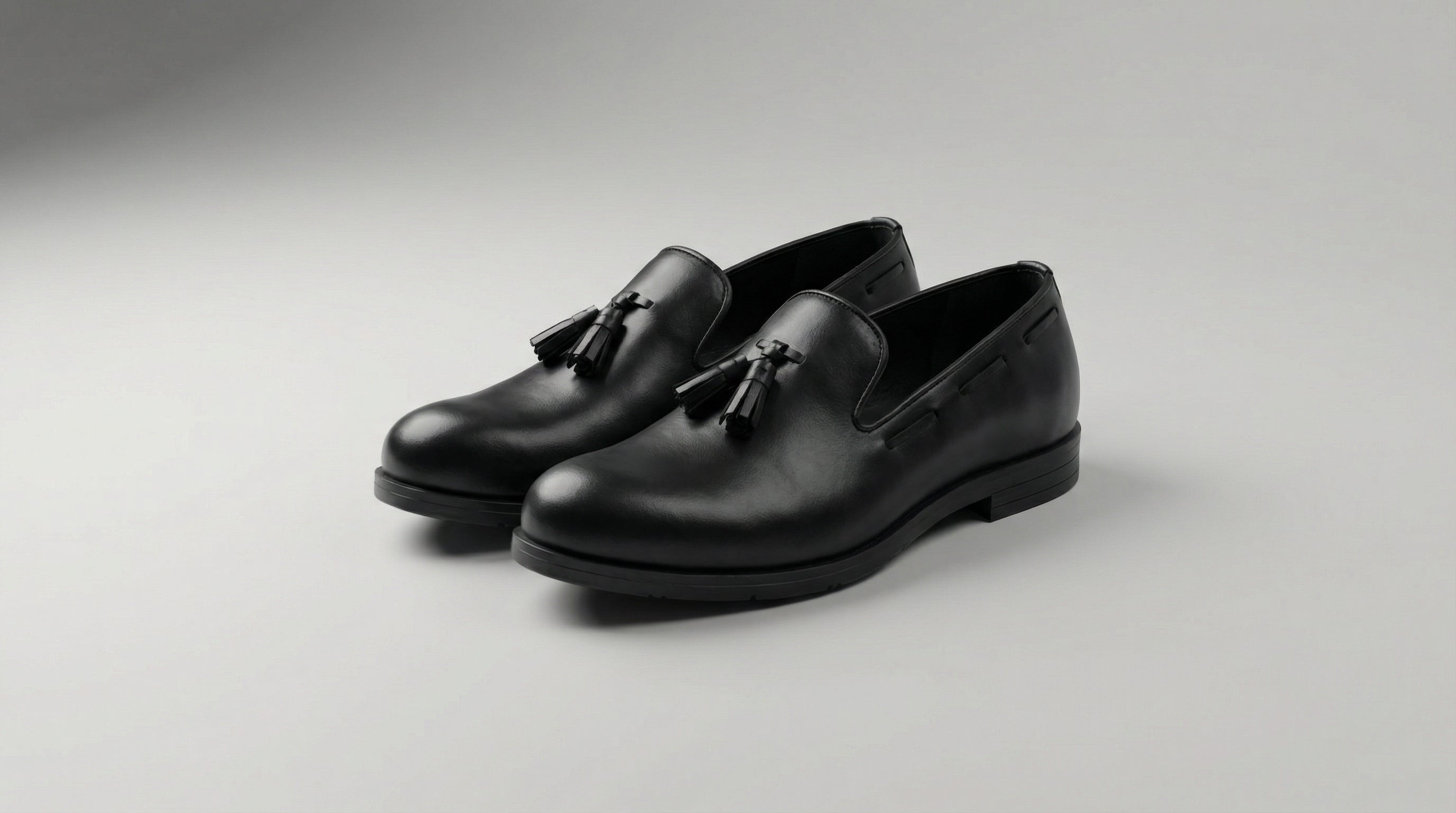 Black Leather Tassel Loafer