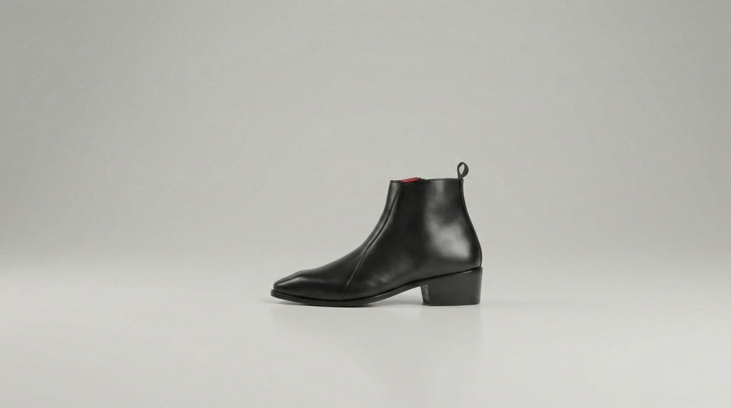 Black Leather Chelsea boot